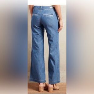 Pilcro and the Letterpress Light Blue Wide-Leg Chambray Jean size 2